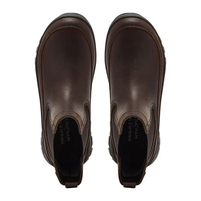 Chatham Badminton Ladies waterproof Chelsea boots in brown leather for women