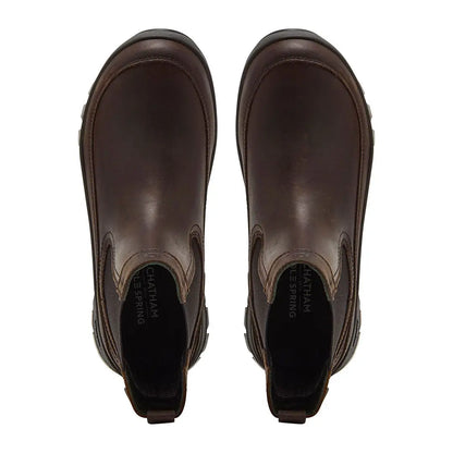 Chatham Badminton Ladies waterproof Chelsea boots in brown leather for women