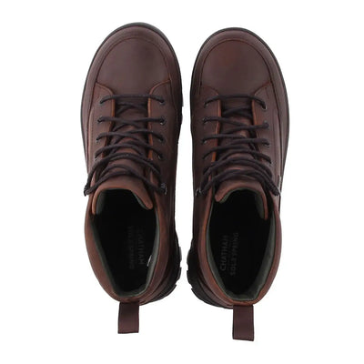 Chatham Belvoir Waterproof Lace Boots showing dark brown leather lace-up style