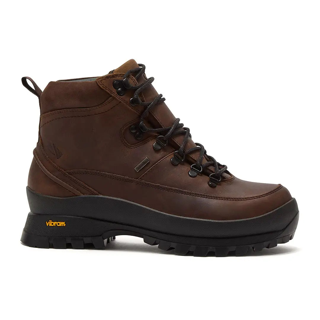 Brown leather Chatham Challacombe Waterproof Hiker Boots with black sole for outdoor adventures