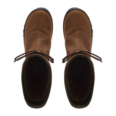Brown Chatham Cheltenham Ladies waterproof tall boots with laces for stylish weather protection
