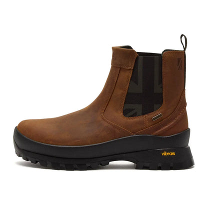 Men’s brown leather Chatham Cockley Waterproof Chelsea Boots with black soles