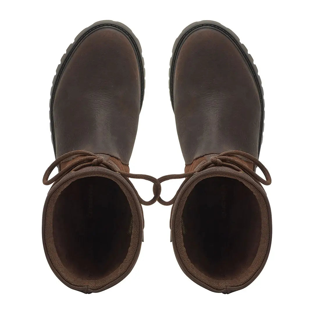 Pair of Chatham Kempton II Ladies Waterproof Riding Boots with lacing around ankle