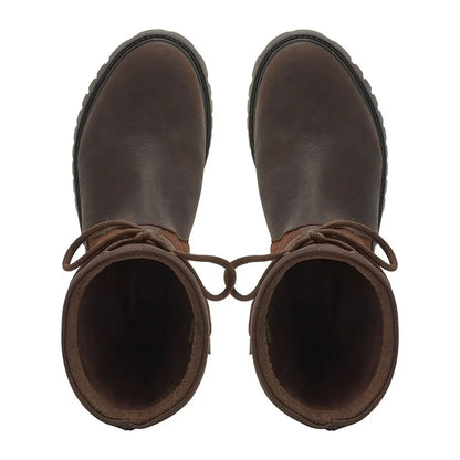 Pair of Chatham Kempton II Ladies Waterproof Riding Boots with lacing around ankle