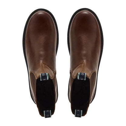 Chatham Kildale Outdoor Chelsea Boots in brown leather with elastic panels and pull tabs