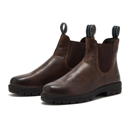 Chatham Kildale Outdoor Chelsea Boots with brown leather and black lug soles