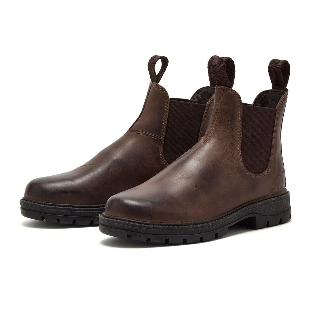 Chatham Oasby Ladies outdoor Chelsea boots with dark brown leather and black lug soles