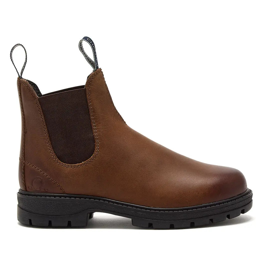 Chatham Oasby Ladies outdoor Chelsea boots with brown leather and black lug sole