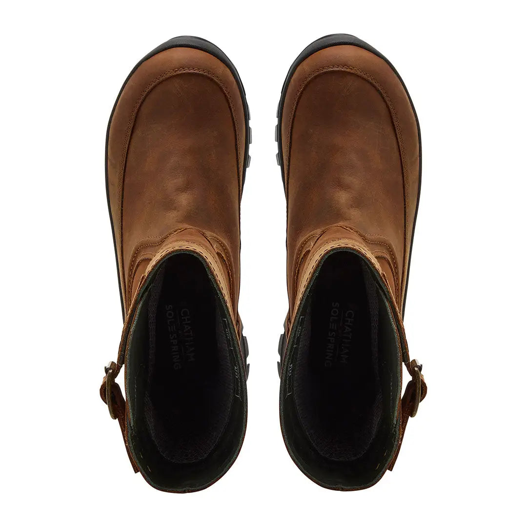 Chatham Windsor Ladies waterproof mid-calf leather boots with buckles