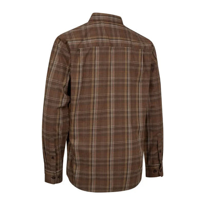 Deerhunter Ashton Shirt brown plaid long-sleeved country clothing for hunting outdoors