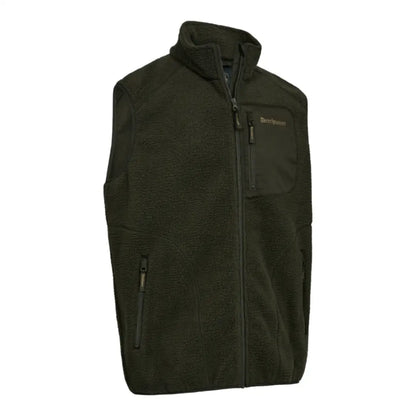Olive green fleece vest from Deerhunter Atlas for country clothing and hunting outdoors