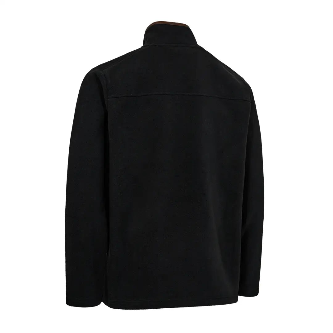 Men’s black Deerhunter Cumbria fleece jacket with stand-up collar for outdoor warmth
