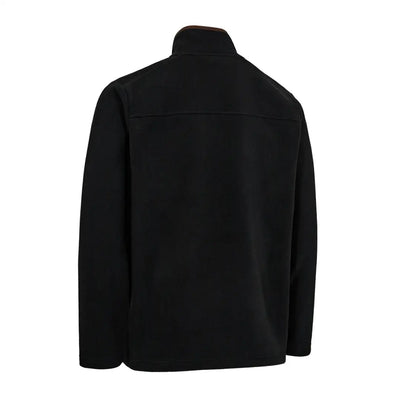 Men’s black Deerhunter Cumbria fleece jacket with stand-up collar for outdoor warmth