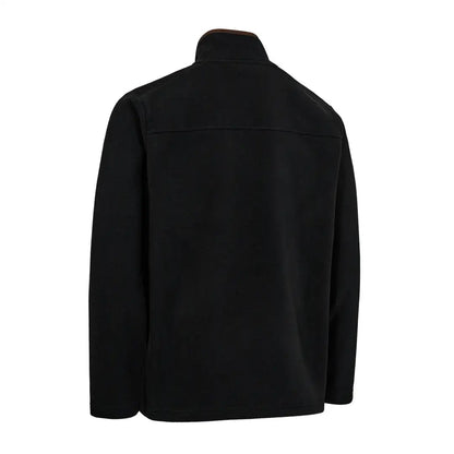 Men’s black Deerhunter Cumbria fleece jacket with stand-up collar for outdoor warmth