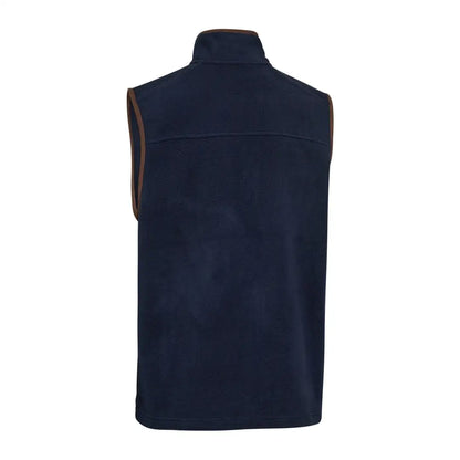 Navy blue Deerhunter Cumbria fleece waistcoat for casual outdoor style