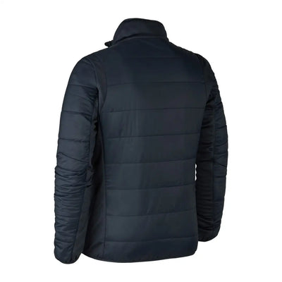 Black quilted Deerhunter Heat Padded Jacket with a cozy high collar for ultimate warmth