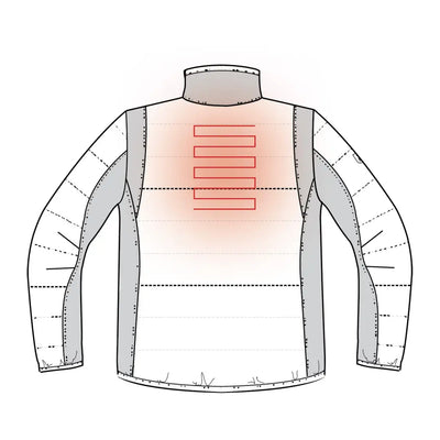 Heated Deerhunter Heat Padded Jacket showcasing red heating elements on the chest