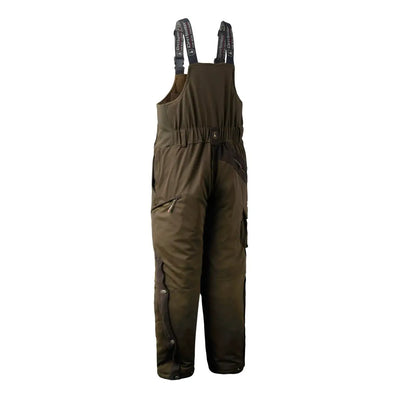 Dark green Deerhunter Muflon Bib Trousers with adjustable straps and pockets