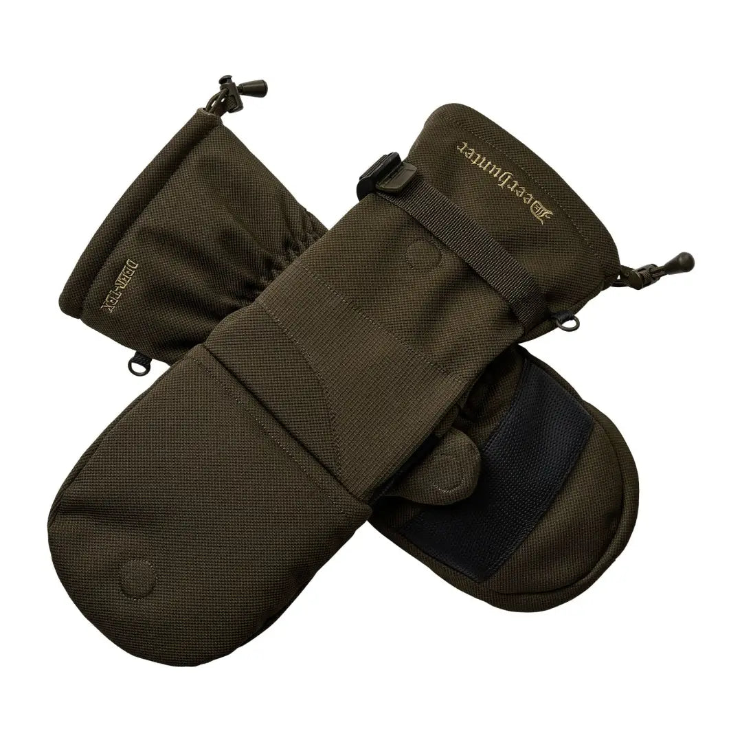 Olive green hunting mittens from Deerhunter Muflon Pro Glomitts collection