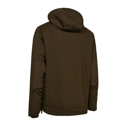 Olive green Deerhunter Muflon Pro Jacket with hood for outdoor adventures