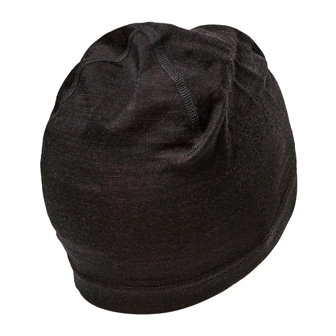 Stylish Black knit Deerhunter Quinn Merino Beanie for cozy warmth and comfort