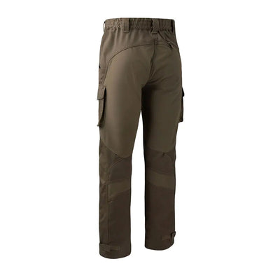 Olive green Deerhunter Rogaland Stretch Trousers showcasing stylish stretch cargo pants