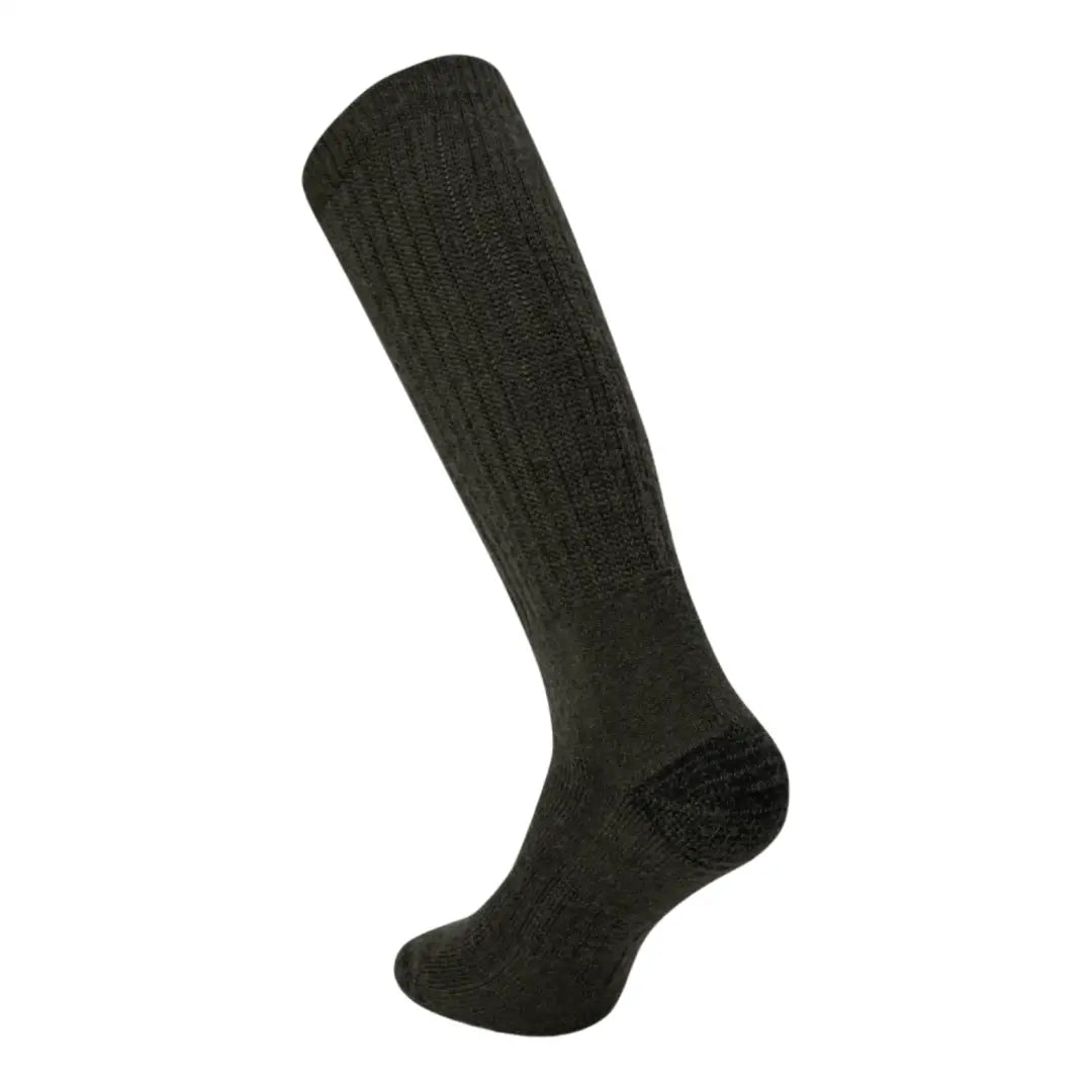 Knee-high dark textured Wool Silk Socks for outdoors and country clothing from Deerhunter
