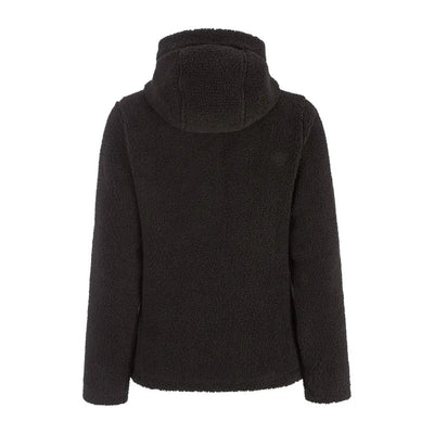 Black hooded fleece jacket for women from Didriksons, perfect for country clothing and outdoors