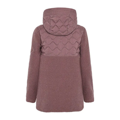 Plum-colored Didriksons Bibi 2 womens winter coat for outdoor country clothing and hunting
