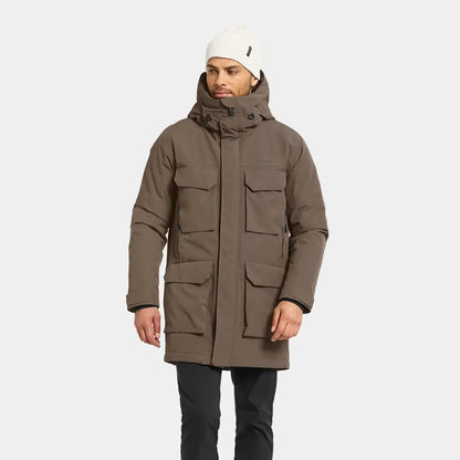 Men’s Drew Parka for chilly days, dark olive green country clothing with pockets
