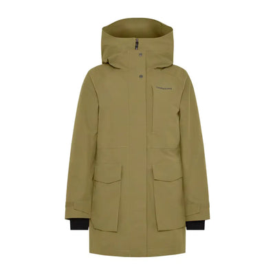Didriksons Harriet womens parka in olive green, perfect for country clothing and hunting