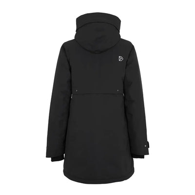 Black winter coat with high collar, Didriksons Helle Womens light padded parka