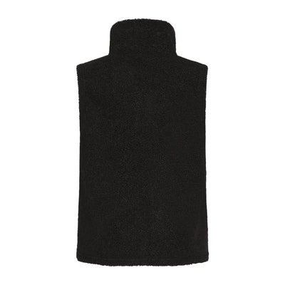 Black fleece vest from Didriksons Kiana, perfect for country clothing and outdoor adventures