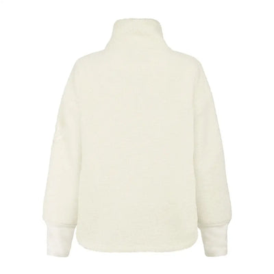 Off-white Didriksons Mella 3 fleece sweatshirt perfect for chilly autumn winds and winter snow