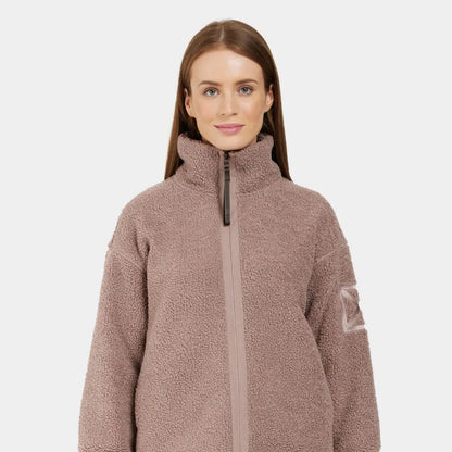 Women’s mauve fleece jacket for winter snow and country hunting, Didriksons Mella 3