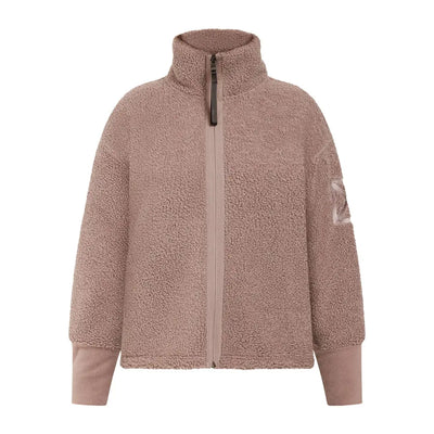 Dusty rose Didriksons Mella 3 fleece jacket for winter snow and country hunting trips