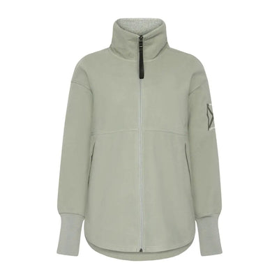 Light sage green Didriksons Ronja womens fleece for outdoor country clothing and hunting