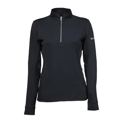 Black Dublin Kylee Long Sleeve quarter-zip pullover top for stylish comfort