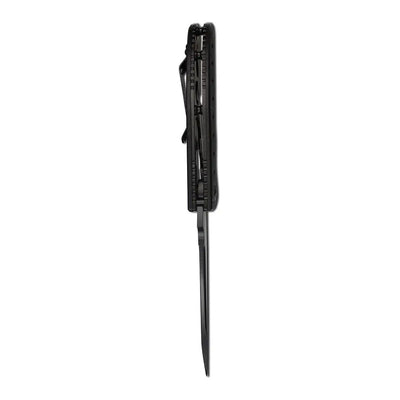 Enlan EL-01B black leather folding knife for hunting outdoors