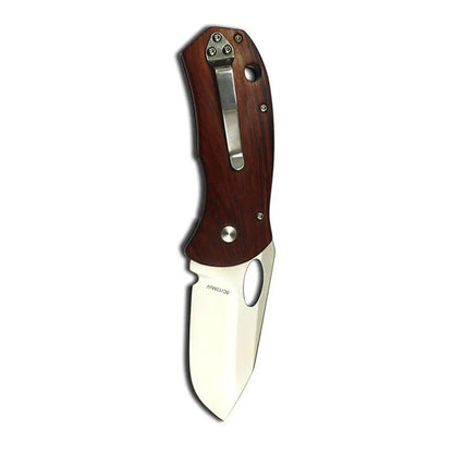 Enlan EL-05 folding knife with wooden handle for hunting outdoors
