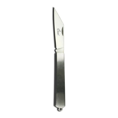 Sleek Enlan M031M silver pocket knife with stainless steel Erion branding