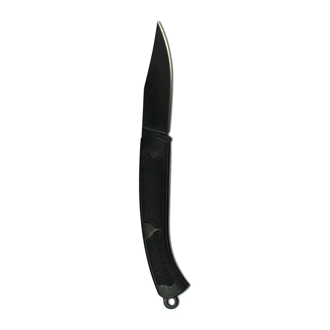 Black Enlan M032M folding knife with textured handle and stainless steel blade