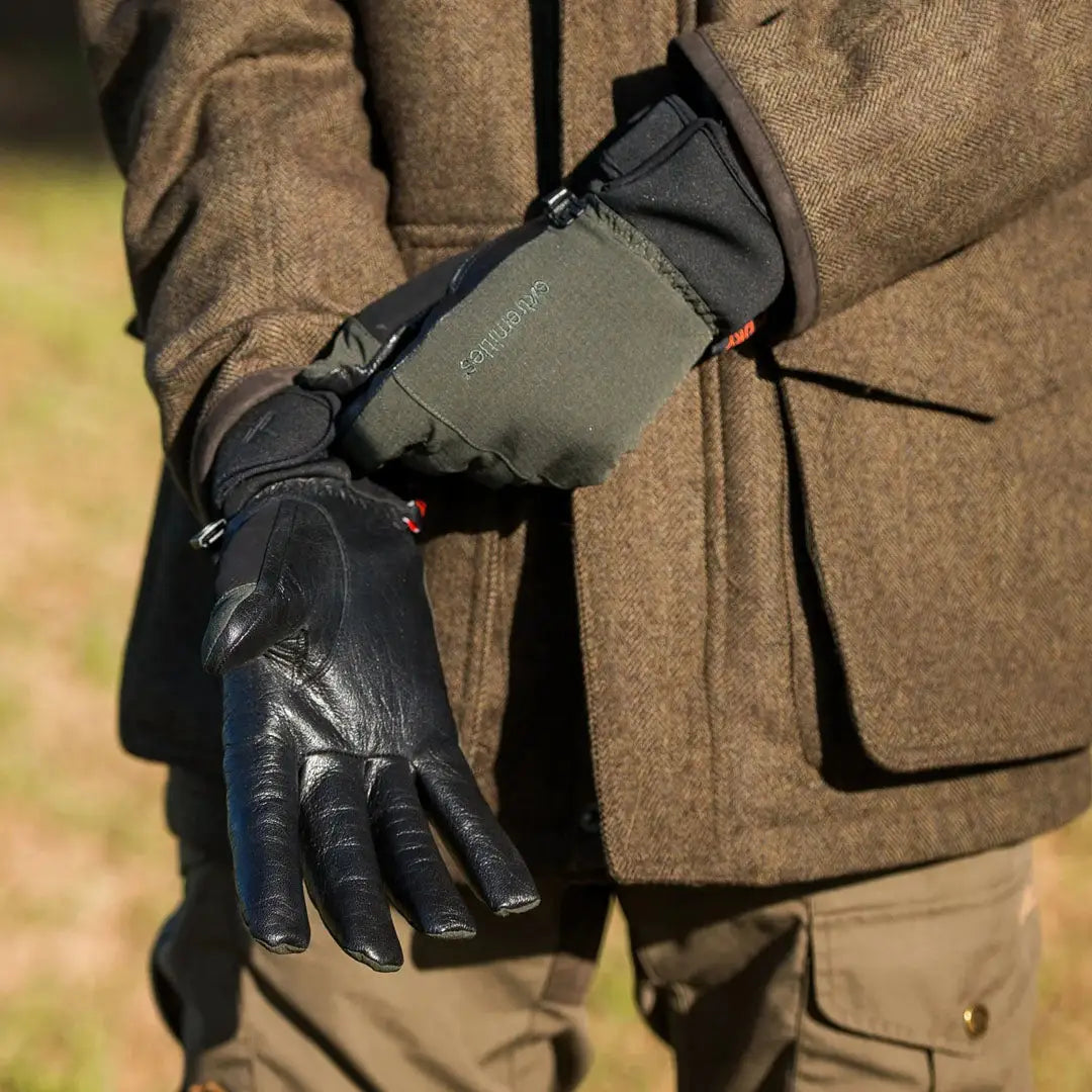 Leather glove with convertible mitten from Extremities Sportsman Gloves perfect for outdoors