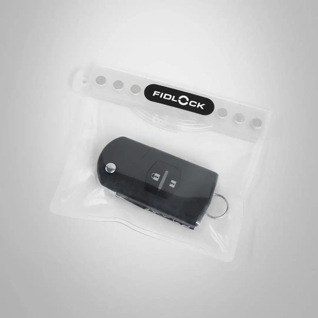 Car key in a Fidlock Mini Dry Bag Transparent for secure storage on the go