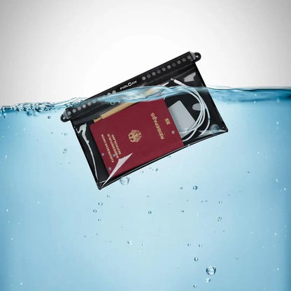 Waterproof Fidlock Multi Dry Bag with passport and accessories for all your adventures