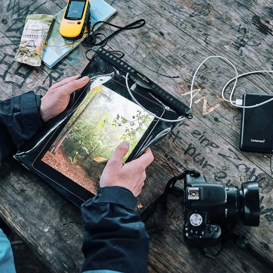 Waterproof document case in Fidlock Multi Dry Bag, perfect for keeping essentials dry