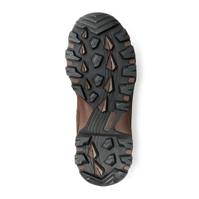 Rugged sole of Gateway1 Game Tracker boot with deep treads for tough hiking traction
