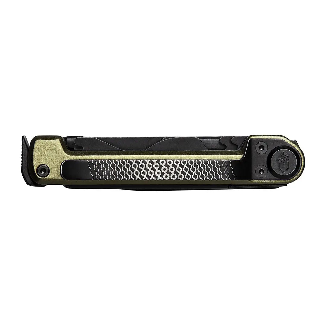 Folding pocket knife Gerber Armbar Scout with olive green handle and black blade