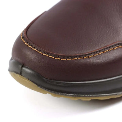 Close-up of the toe area featuring stitching on a Grisport Melrose Active Slip On Shoe