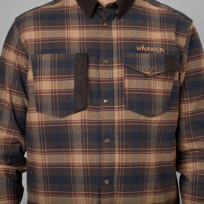 Härkila Aivak Long Sleeve Shirt with plaid pattern, perfect for hunting country clothing